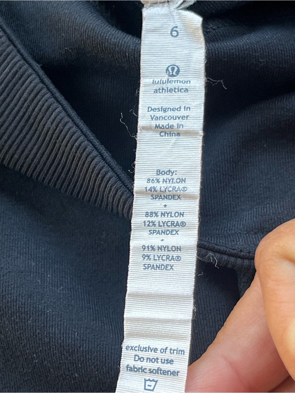 Lululemon Rare Discontinued Black Moto Panel Leggings Ankle Zip Size 6 - Picture 7 of 7